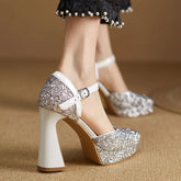 LBSFY  -  Bling Super High Heels Shoes Women Shallow Sexy Sandals 2024 Party Chunck Walking Fashion Summer New Pumps Luxury Femme Shoes